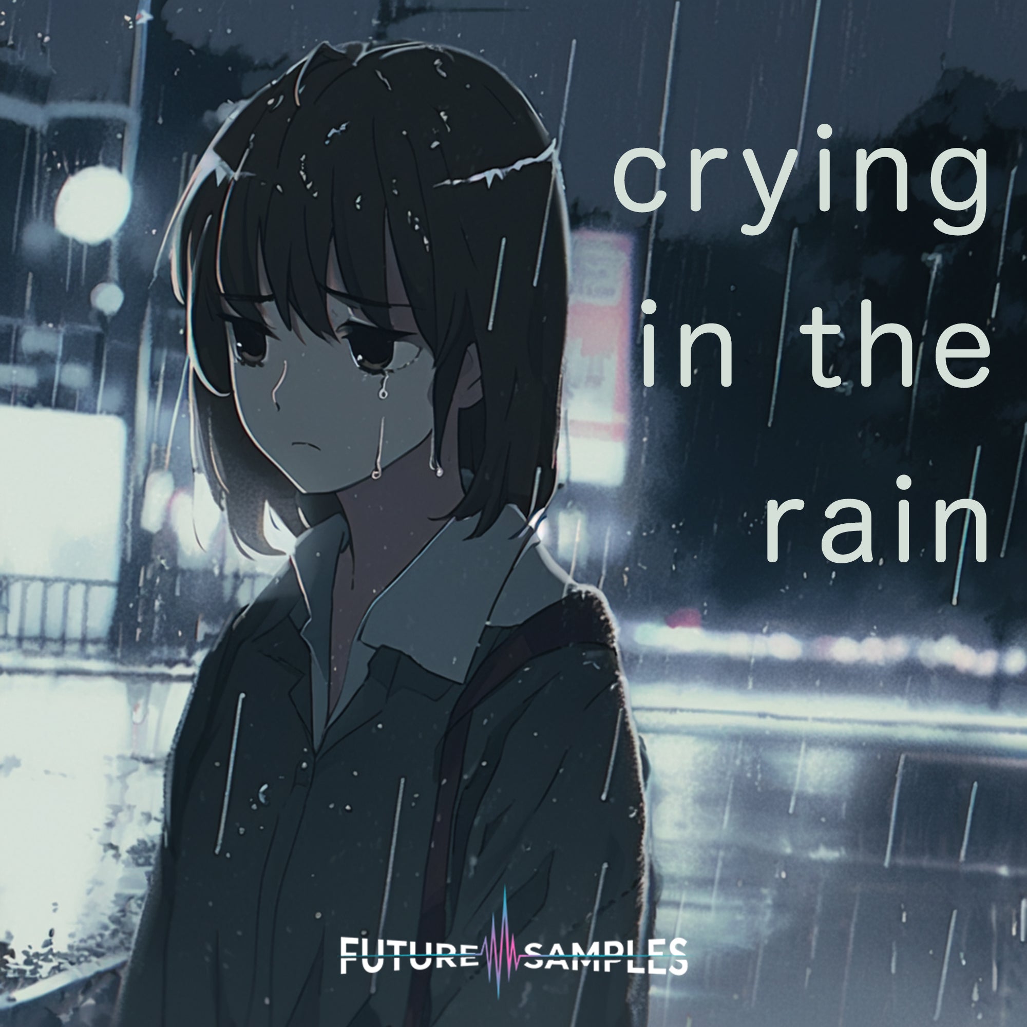 Sad Anime Girl in the Rain